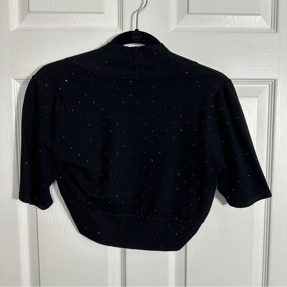 White House/Black Market size XS bolero shrug, embellished, black, sparkle - Picture 8 of 8